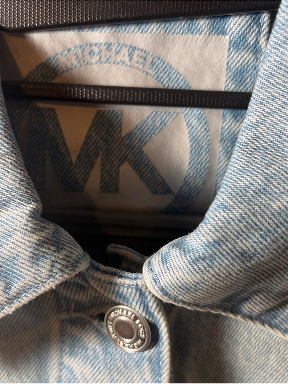 Michael Kors Light Stone wash Blue Denim Jacket NWT!!